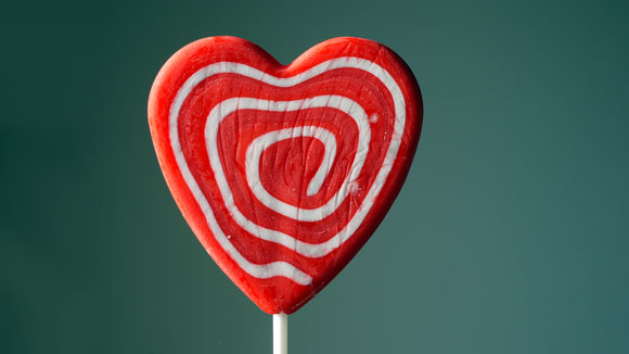 valentines-day-chocolate-heart-lollipop-red-white-swirl-free-stock-photo
