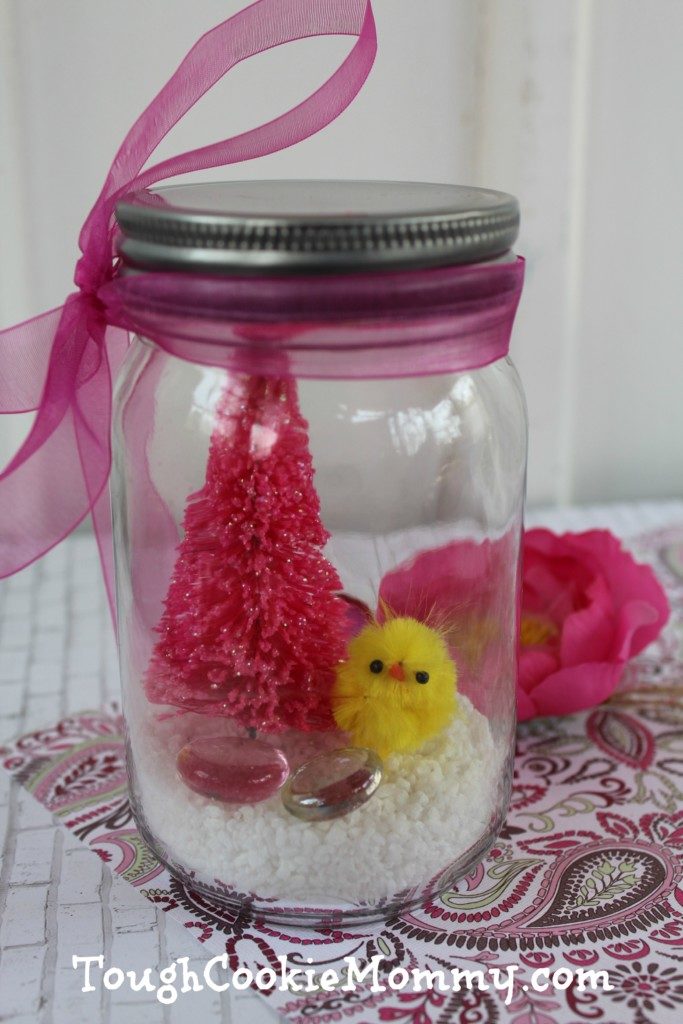 DIY Easy Spring Snow Globe Tough Cookie Mommy