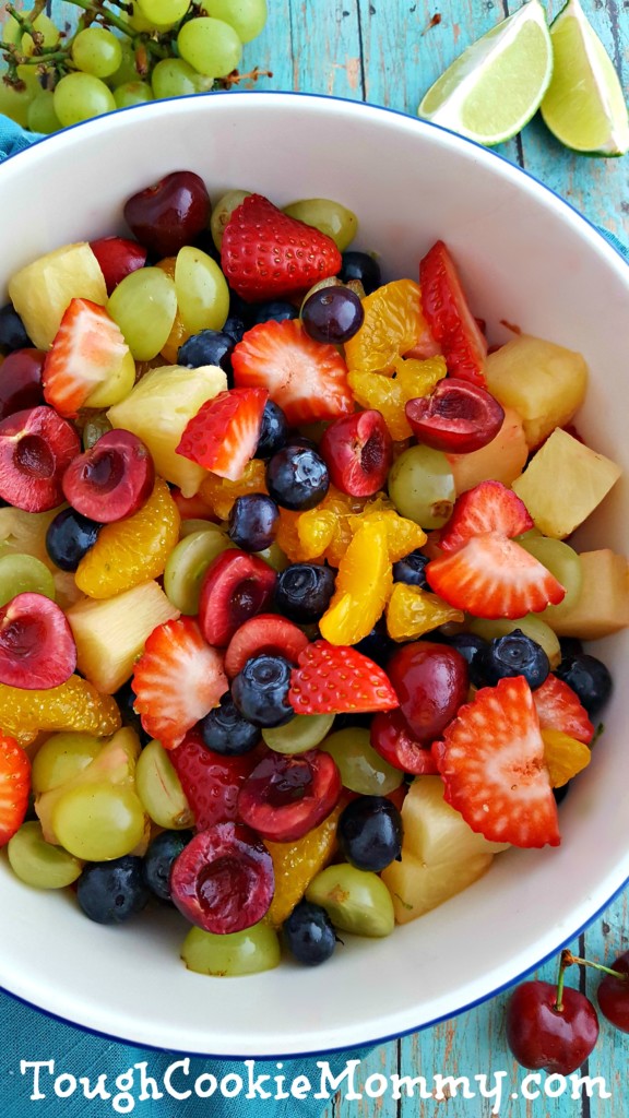 Honey Lime Rainbow Fruit Salad