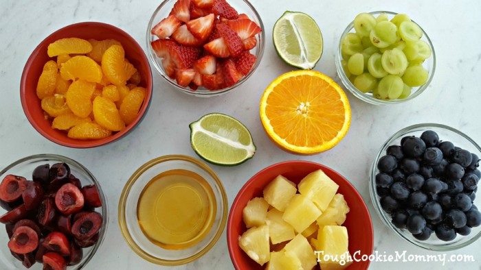 Honey Lime Rainbow Fruit Salad