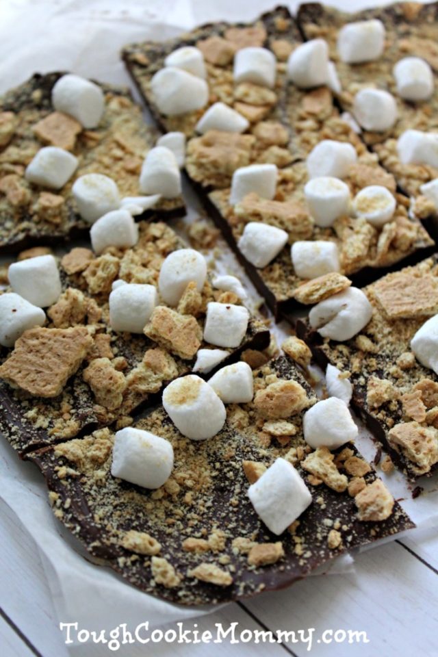 S'mores Candy Bark Tough Cookie Mommy