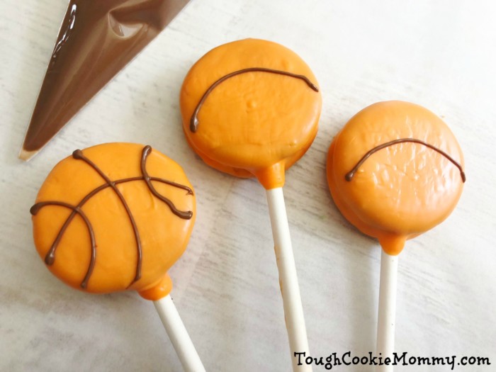 Basketball Cookie Pops