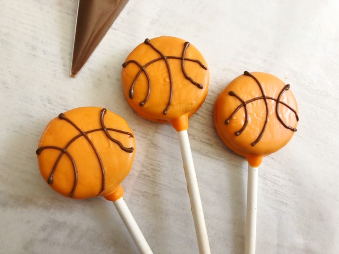 Basketball Cookie Pops