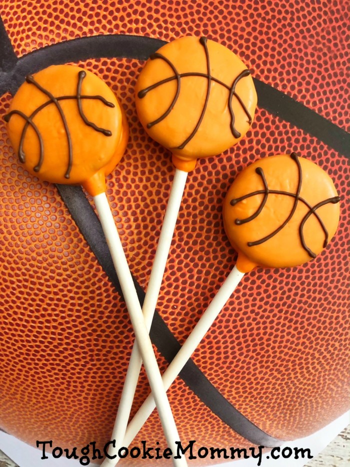 Basketball Cookie Pops